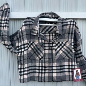 NWT-black/grey, flannel.